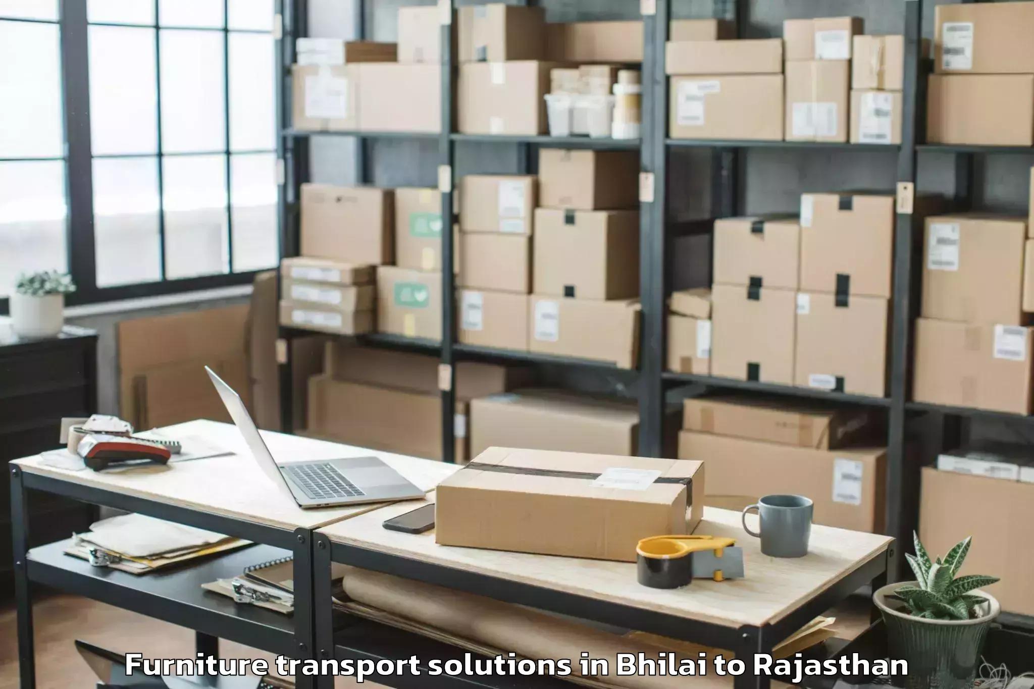 Hassle-Free Bhilai to Gulabpura Furniture Transport Solutions